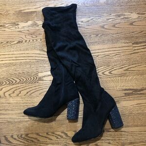 Mix No. 6 Huven Boots Tall Glitter Heel